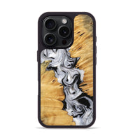 iPhone 16 Pro Wood Phone Case - Elex (Black & White, 743138)