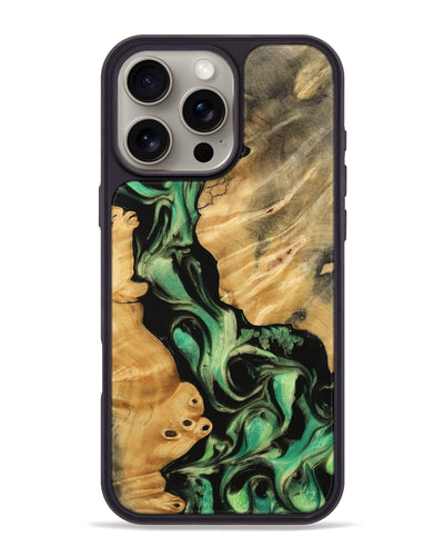 iPhone 16 Pro Max Wood Phone Case - Ericka (Green, 743140)