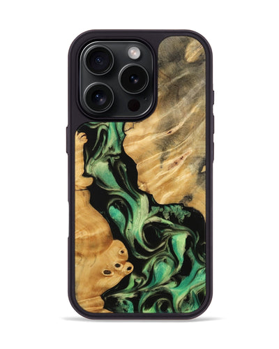 iPhone 16 Pro Wood Phone Case - Ericka (Green, 743140)