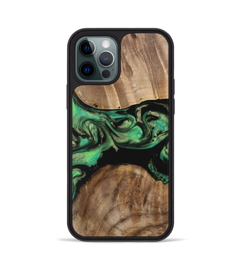 iPhone 12 Pro Wood Phone Case - Liddie (Green, 743161)