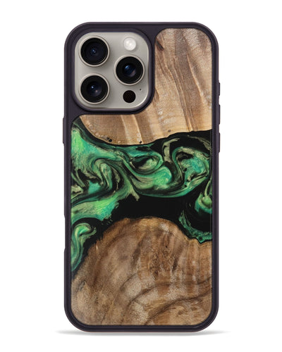 iPhone 16 Pro Max Wood Phone Case - Liddie (Green, 743161)