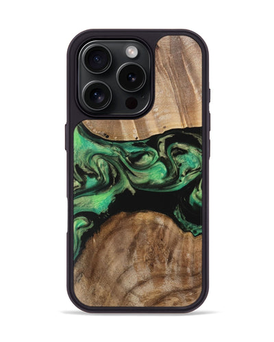 iPhone 16 Pro Wood Phone Case - Liddie (Green, 743161)