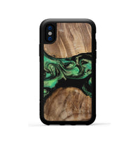 iPhone Xs Wood Phone Case - Liddie (Green, 743161)