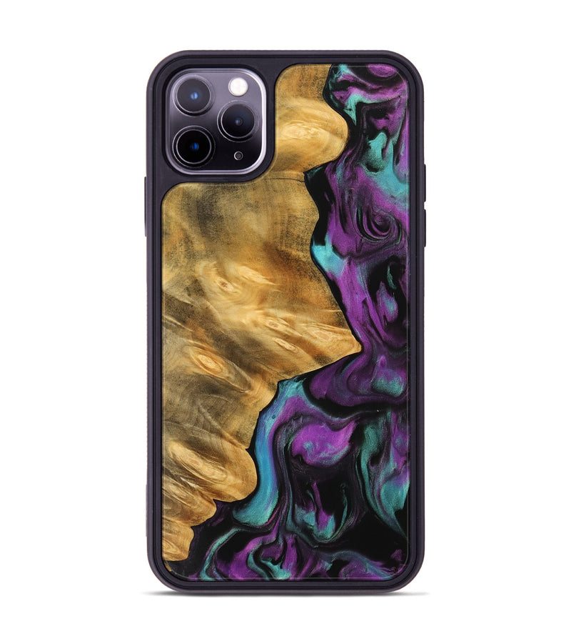 iPhone 11 Pro Max Wood Phone Case - Hudai (Purple, 743210)