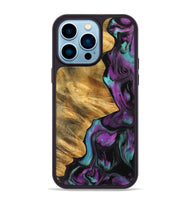 iPhone 14 Pro Max Wood Phone Case - Hudai (Purple, 743210)