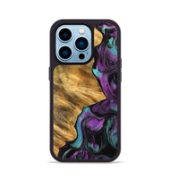 iPhone 14 Pro Wood Phone Case - Hudai (Purple, 743210)