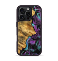 iPhone 16 Pro Wood Phone Case - Hudai (Purple, 743210)