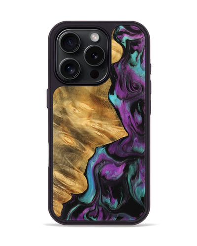 iPhone 16 Pro Wood Phone Case - Hudai (Purple, 743210)