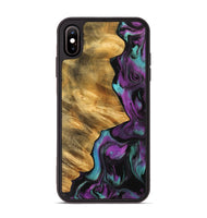 iPhone Xs Max Wood Phone Case - Hudai (Purple, 743210)