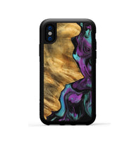 iPhone Xs Wood Phone Case - Hudai (Purple, 743210)