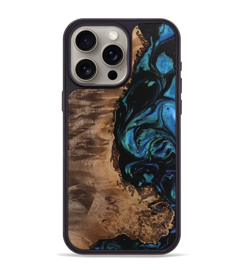 iPhone 15 Pro Max Wood Phone Case - Ainsley (Blue, 743240)