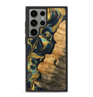 Galaxy S23 Ultra Wood Phone Case - Philip (Teal & Gold, 743264)