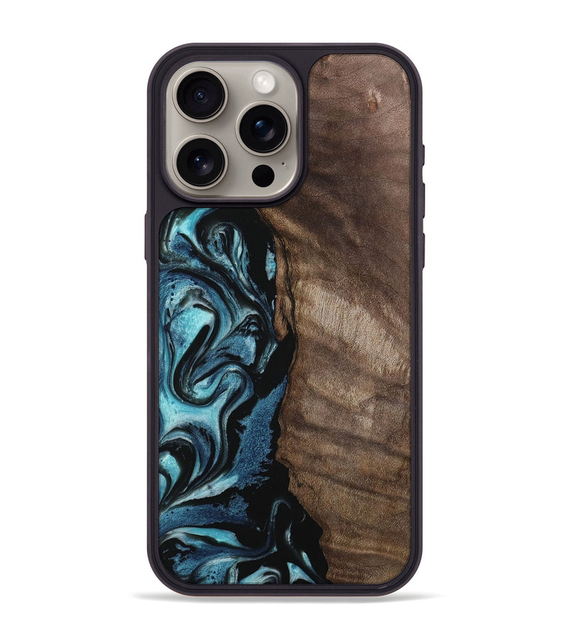 iPhone 15 Pro Max Wood Phone Case - Needham (Blue, 743268)