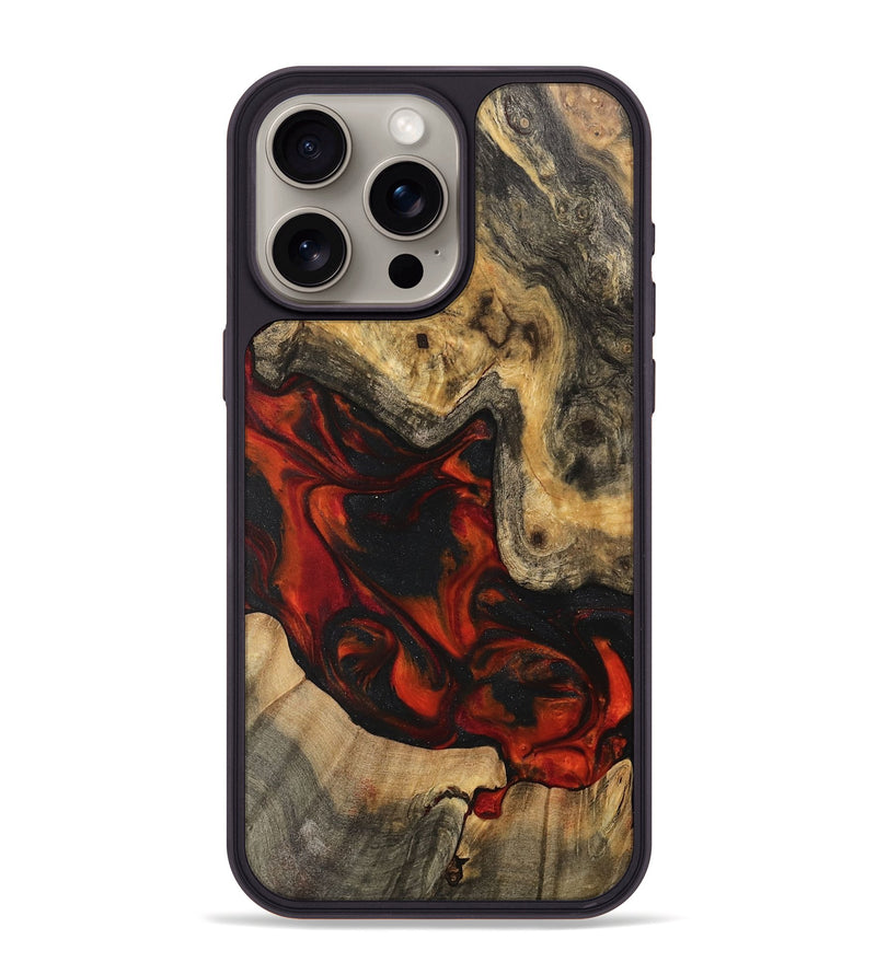 iPhone 15 Pro Max Wood Phone Case - Vanya (Red, 743275)