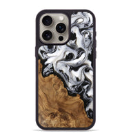 iPhone 15 Pro Max Wood Phone Case - Deneen (Black & White, 743293)