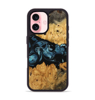 iPhone 16 Wood Phone Case - Jerimy (Blue, 743294)