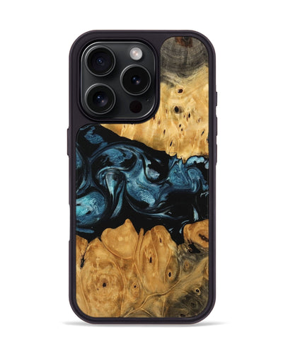 iPhone 16 Pro Wood Phone Case - Jerimy (Blue, 743294)