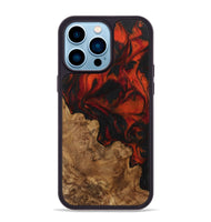 iPhone 14 Pro Max Wood Phone Case - Belita (Red, 743298)