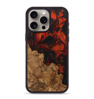 iPhone 15 Pro Max Wood Phone Case - Belita (Red, 743298)