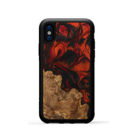 iPhone Xs Wood Phone Case - Belita (Red, 743298)