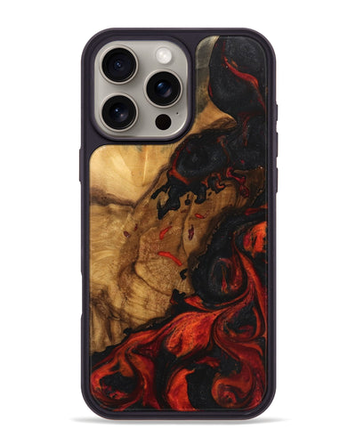 iPhone 16 Pro Max Wood Phone Case - Debi (Red, 743308)