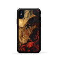 iPhone Xs Wood Phone Case - Debi (Red, 743308)