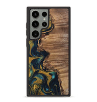 Galaxy S23 Ultra Wood Phone Case - Samatha (Teal & Gold, 743329)