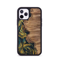 iPhone 11 Pro Wood Phone Case - Wendy (Teal & Gold, 743331)