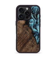 iPhone 16 Pro Wood Phone Case - Camella (Blue, 743361)