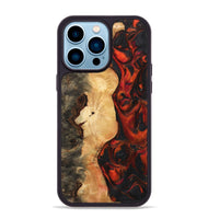 iPhone 14 Pro Max Wood Phone Case - Jermain (Red, 743368)