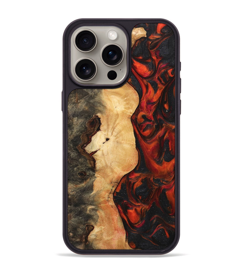 iPhone 15 Pro Max Wood Phone Case - Jermain (Red, 743368)