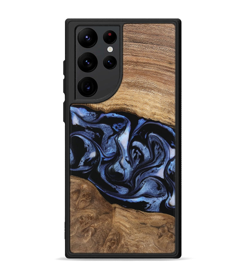 Galaxy S22 Ultra Wood Phone Case - Hildred (Blue, 743387)