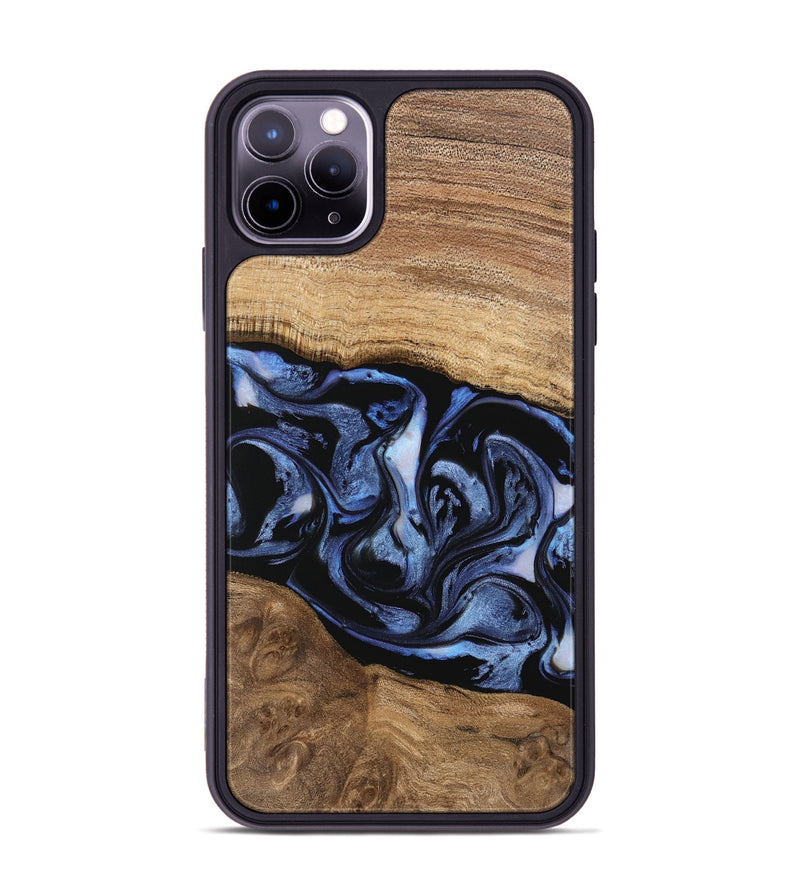 iPhone 11 Pro Max Wood Phone Case - Hildred (Blue, 743387)