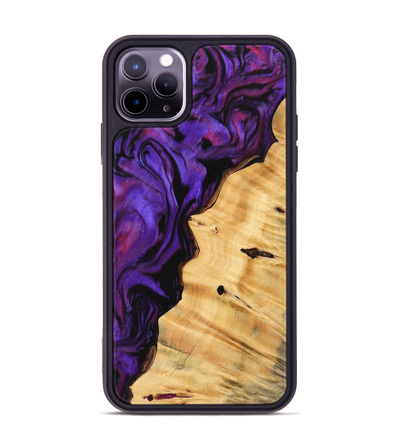 iPhone 11 Pro Max Wood Phone Case - Latesha (Purple, 743393)