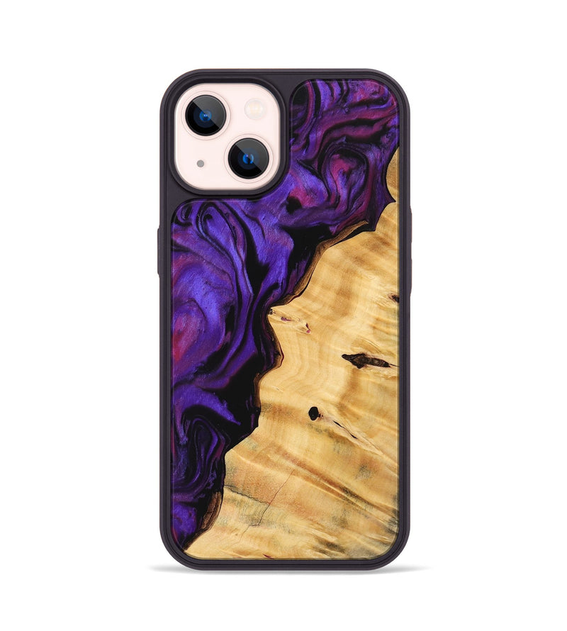 iPhone 14 Wood Phone Case - Latesha (Purple, 743393)