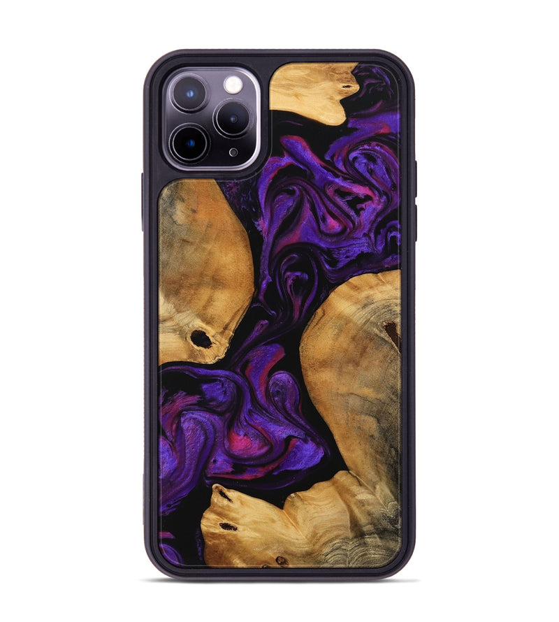 iPhone 11 Pro Max Wood Phone Case - Freek (Purple, 743409)