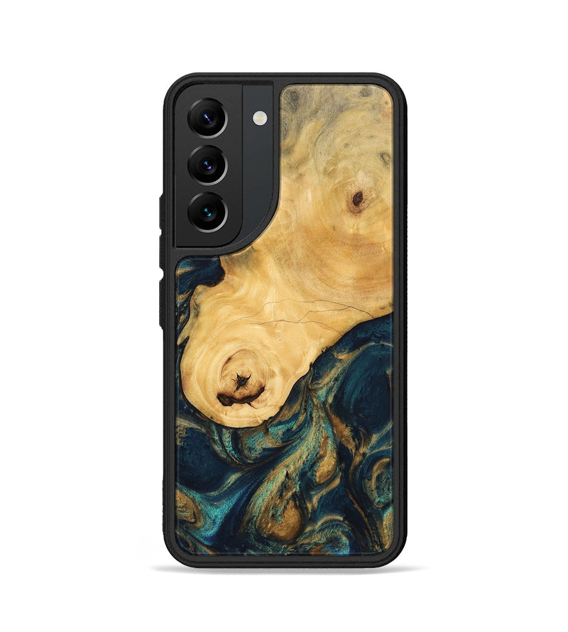 Galaxy S22 Wood Phone Case - Kippie (Teal & Gold, 743419)