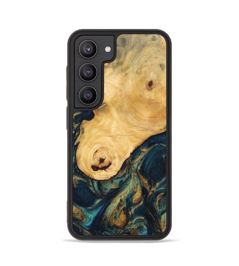 Galaxy S23 Wood Phone Case - Kippie (Teal & Gold, 743419)