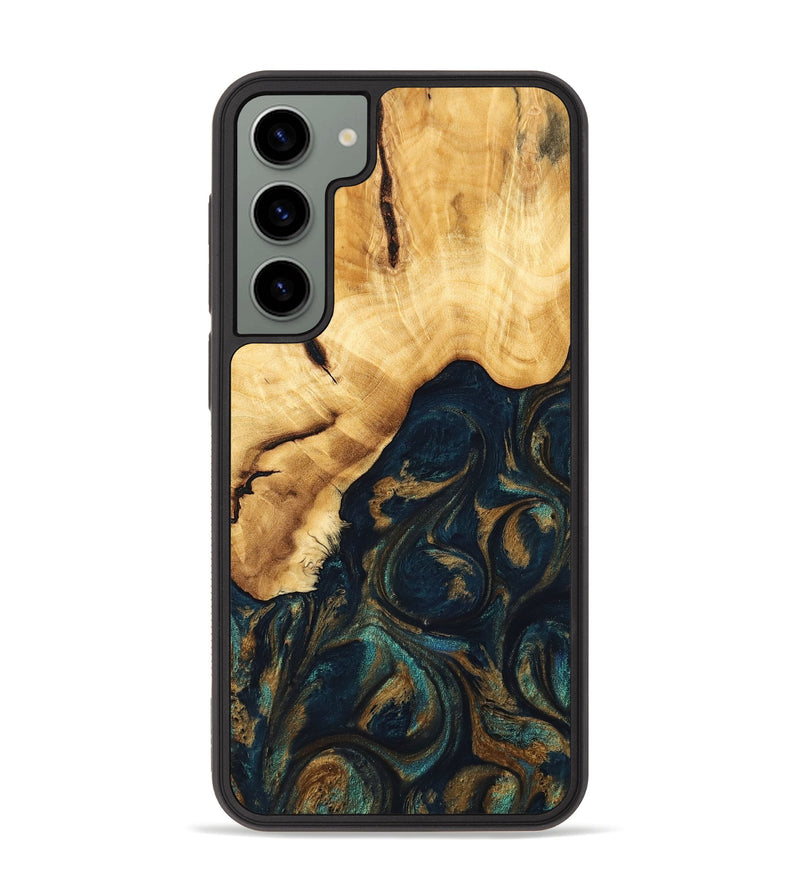 Galaxy S23 Plus Wood Phone Case - Atta (Teal & Gold, 743427)