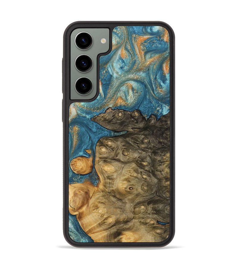 Galaxy S23 Plus Wood Phone Case - Tats (Teal & Gold, 743431)