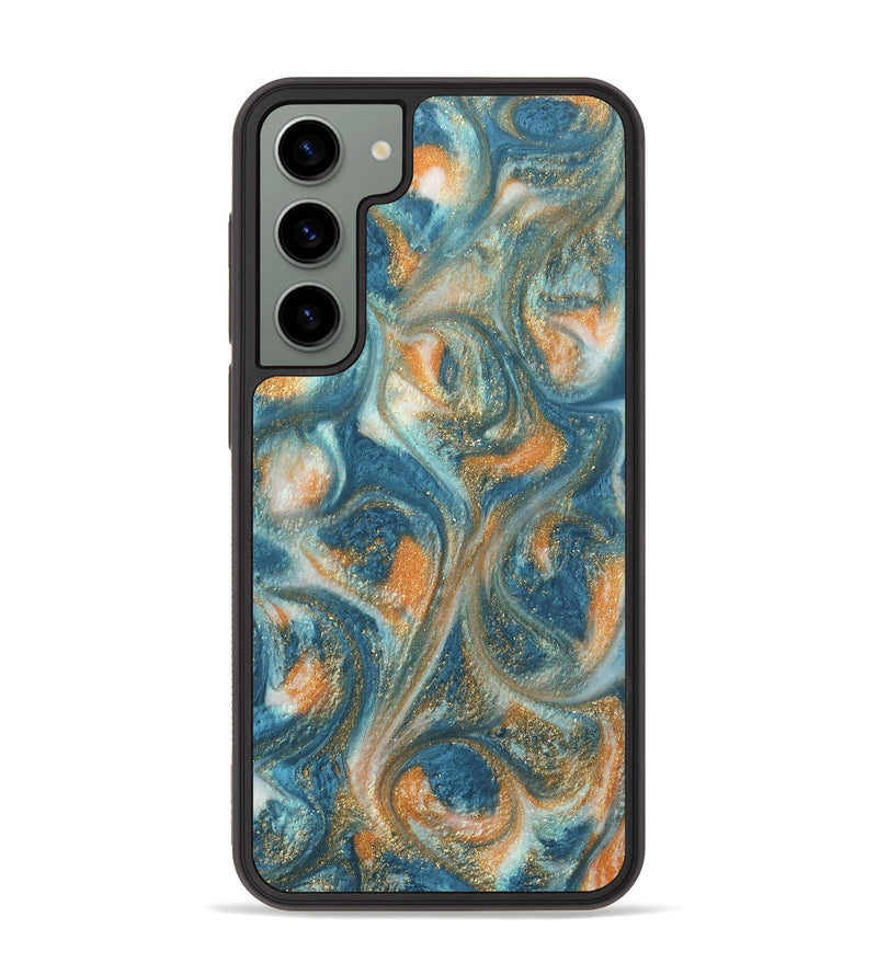 Galaxy S23 Plus ResinArt Phone Case - Rosco (Teal & Gold, 743444)