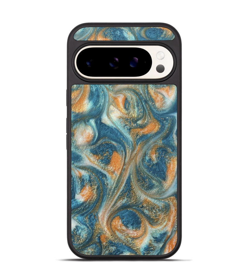 Pixel 9 ResinArt Phone Case - Rosco (Teal & Gold, 743444)