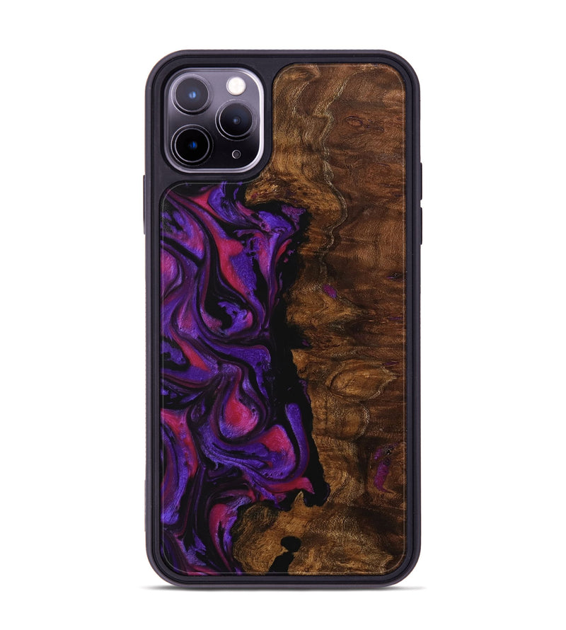 iPhone 11 Pro Max Wood Phone Case - Lorette (Purple, 743453)