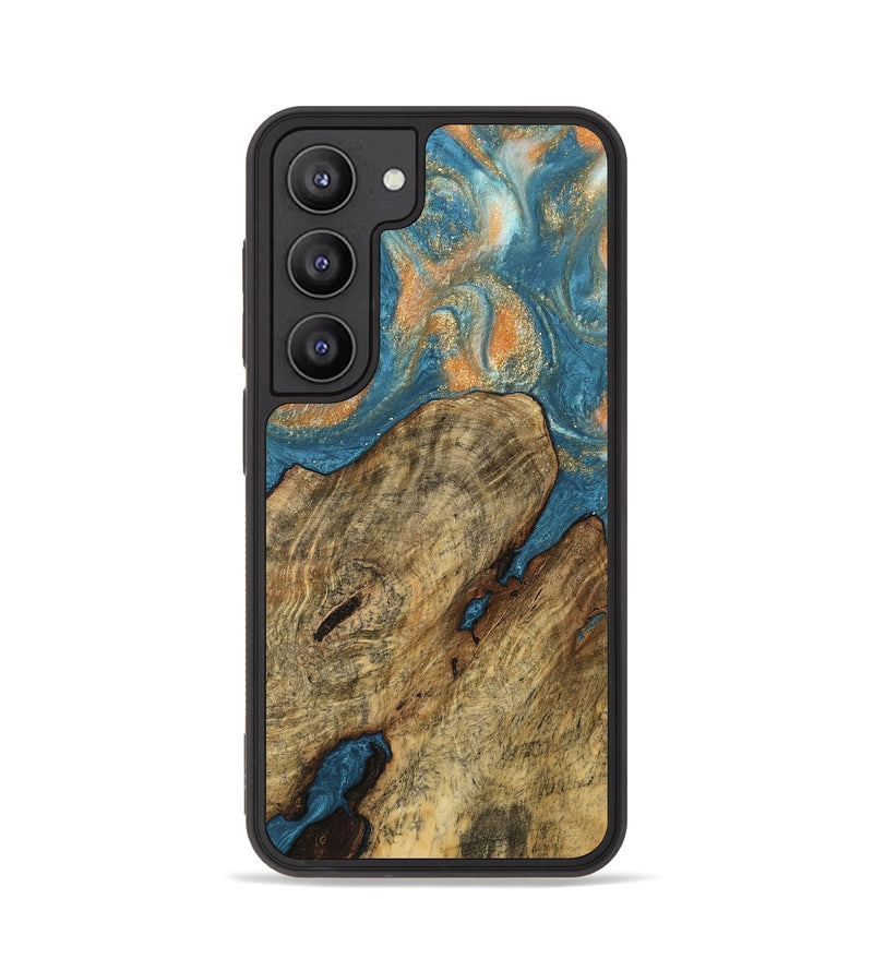 Galaxy S23 Wood Phone Case - Norrie (Teal & Gold, 743455)