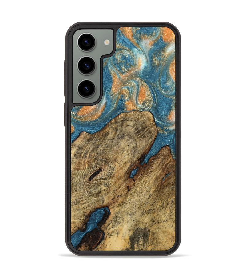 Galaxy S23 Plus Wood Phone Case - Norrie (Teal & Gold, 743455)