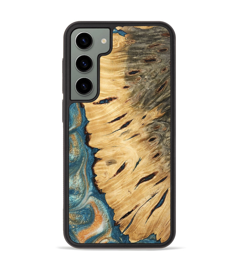 Galaxy S23 Plus Wood Phone Case - Vonetta (Teal & Gold, 743461)