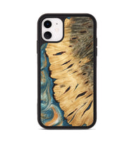 iPhone 11 Wood Phone Case - Vonetta (Teal & Gold, 743461)