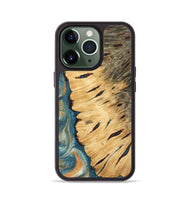 iPhone 13 Pro Wood Phone Case - Vonetta (Teal & Gold, 743461)