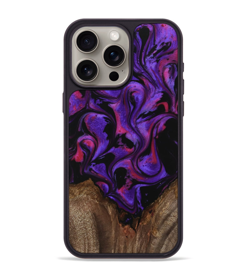 iPhone 15 Pro Max Wood Phone Case - Kaylyn (Purple, 743462)