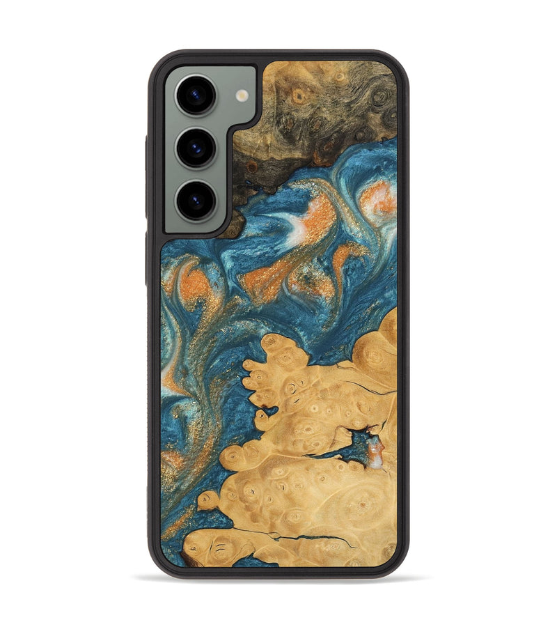 Galaxy S23 Plus Wood Phone Case - Joao (Teal & Gold, 743464)